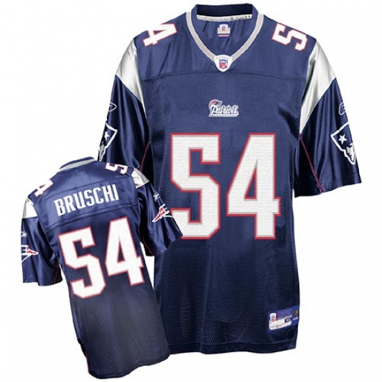 Reebok New England Patriots #54 Tedy Bruschi Dark Blue Premier EQT Throwback NFL Jersey - Ujersey