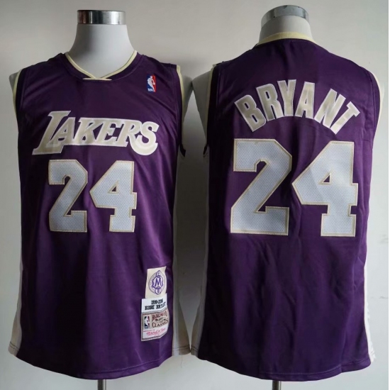 Men's Los Angeles Lakers #24 Kobe Bryant Purple Swingman Jersey - Ujersey