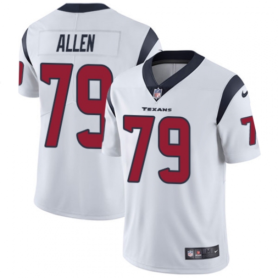 Men's Nike Houston Texans #79 Jeff Allen Limited White Vapor Untouchable NFL Jersey - Ujersey