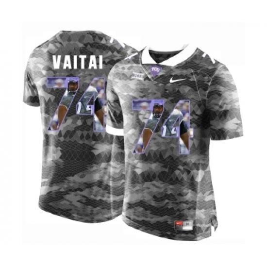 TCU Horned Frogs 82 Josh Boyce Purple With Portrait Print College Football Limited Jersey - Ujersey