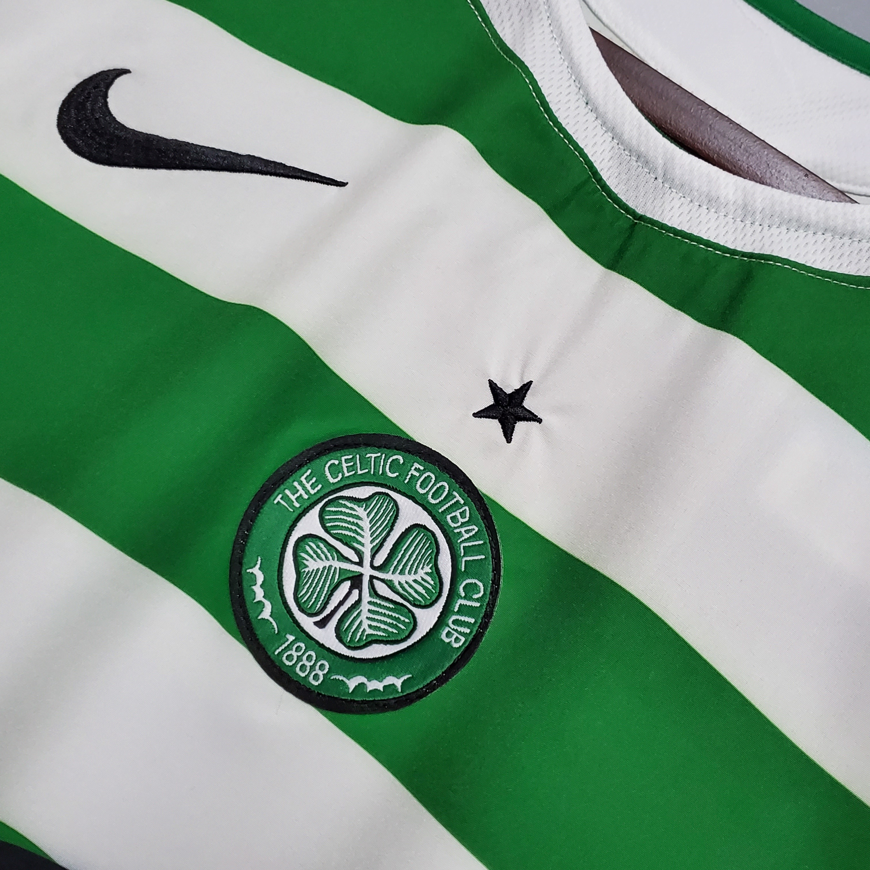 Celtic Retro Soccer Jersey Home Custom Shirt 2005/06 - ujerseystore