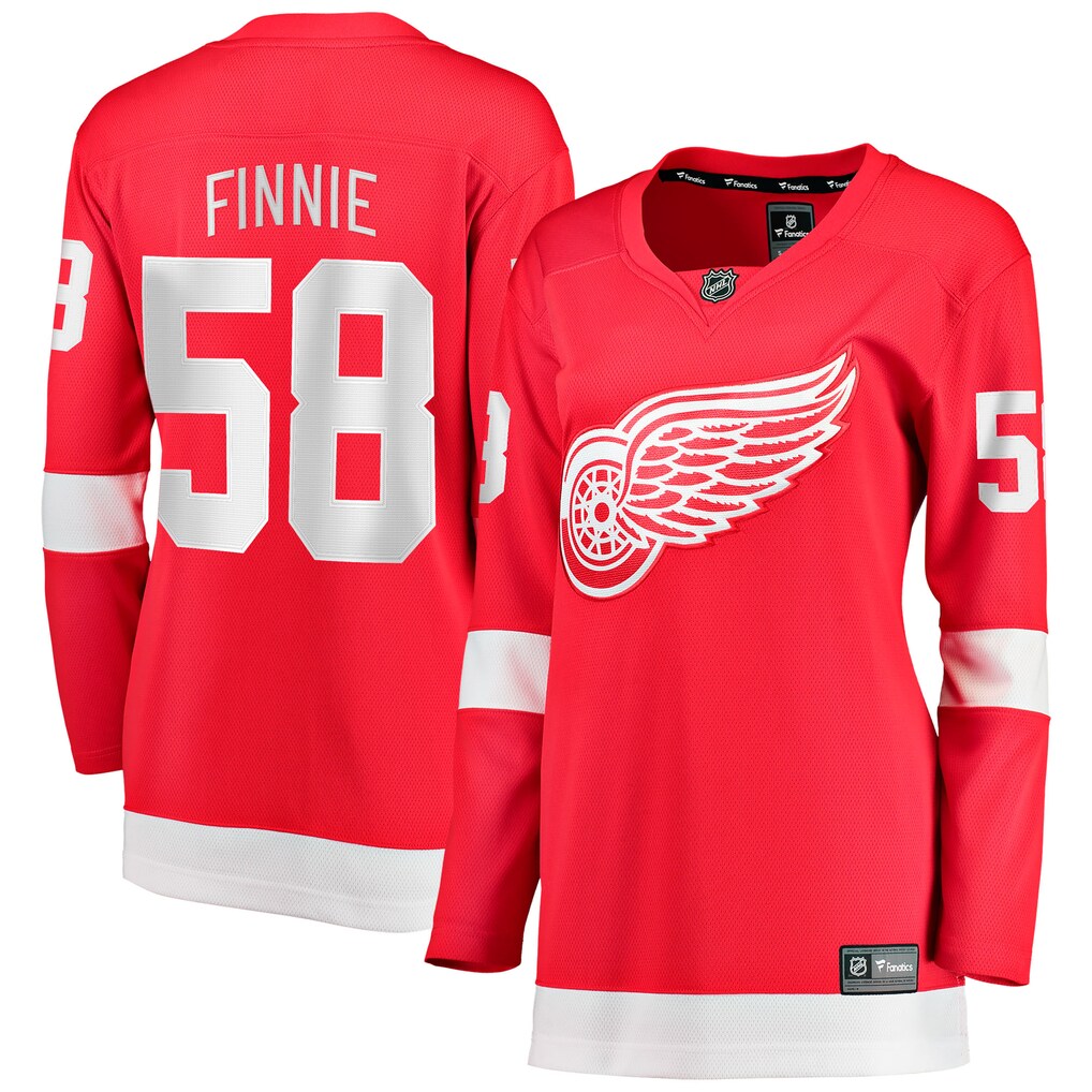 Women's Detroit Red Wings Emmitt Finnie Fanatics Red Home Breakaway Jersey - Ujersey
