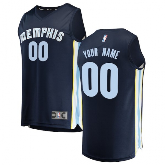 Men's Memphis Grizzlies Fanatics Branded Navy Fast Break Custom Replica Jersey - Icon Edition - Ujersey