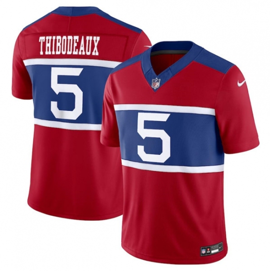 Men's New York Giants #5 Kayvon Thibodeaux Century Red Alternate Vapor F.U.S.E. Limited Football Stitched Jersey - Ujersey