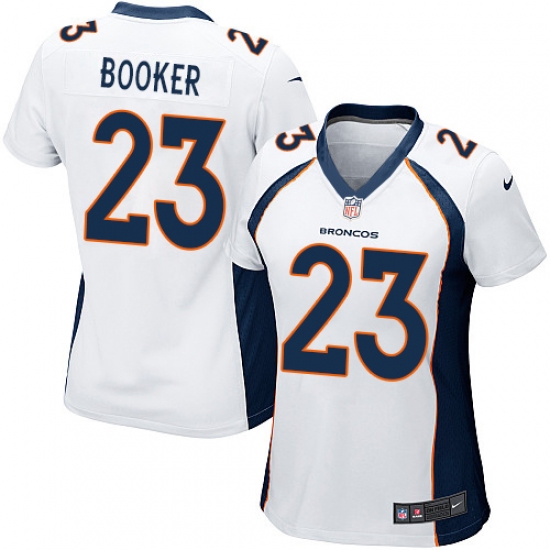 Women's Nike Denver Broncos #23 Devontae Booker Game White NFL Jersey - Ujersey