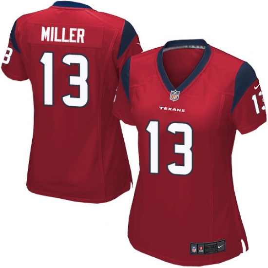 Women's Nike Houston Texans #13 Braxton Miller Game Red Alternate NFL Jersey - Ujersey
