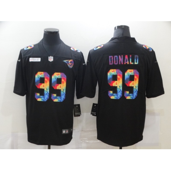 Men's Los Angeles Rams #99 Aaron Donald Rainbow Version Nike Limited Jersey - Ujersey
