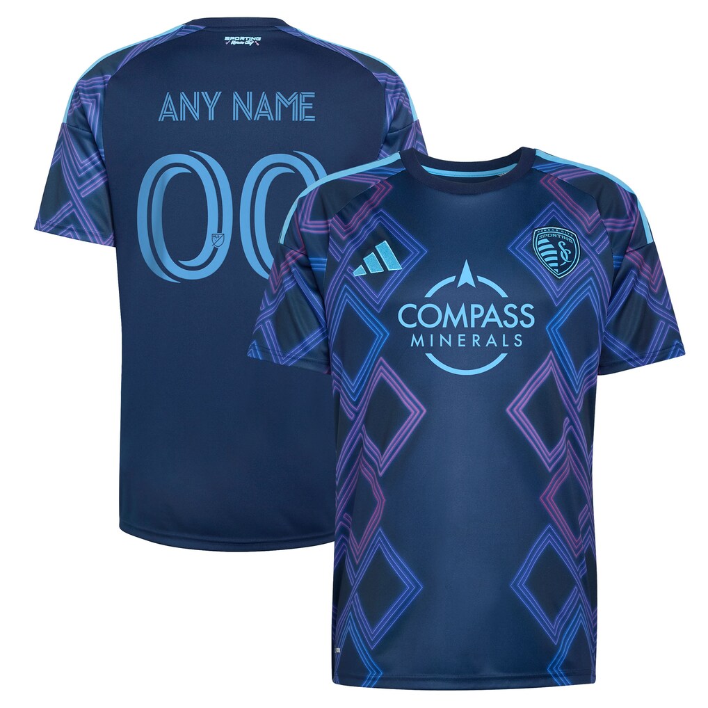 Men's Sporting Kansas City adidas Blue 2026 The 18th & Vine Kit Replica Custom Jersey - Ujersey