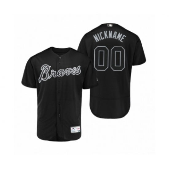 Men's Atlanta Braves Custom Black 2019 Players Weekend Nickname Authentic Jersey - Ujersey