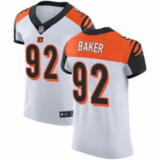Men's Nike Cincinnati Bengals #92 Chris Baker White Vapor Untouchable Elite Player NFL Jersey - Ujersey