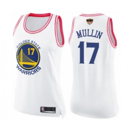 Women's Golden State Warriors #17 Chris Mullin Swingman White Pink Fashion 2019 Basketball Finals Bound Basketball Jersey - Ujersey