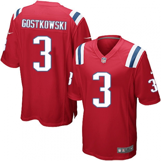 Men's Nike New England Patriots #3 Stephen Gostkowski Game Red Alternate NFL Jersey - Ujersey