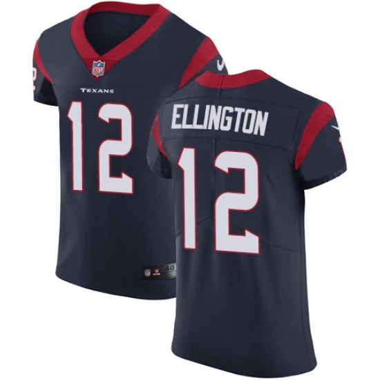 Men's Nike Houston Texans #12 Bruce Ellington Navy Blue Team Color Vapor Untouchable Elite Player NFL Jersey - Ujersey