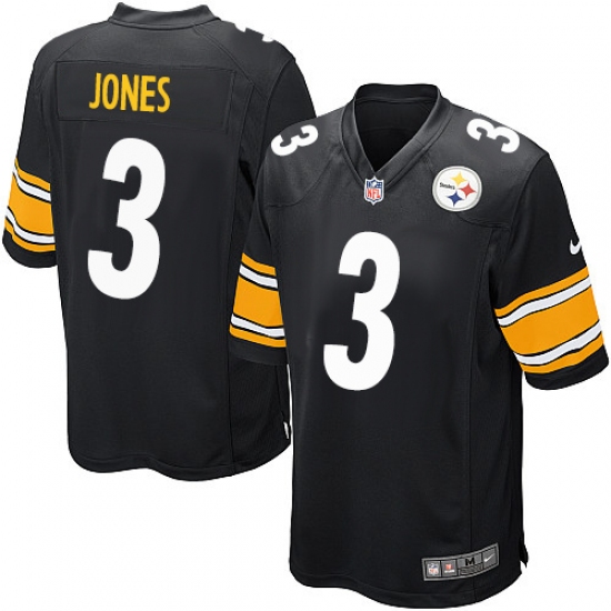 Men's Nike Pittsburgh Steelers #3 Landry Jones Game Black Team Color NFL Jersey - Ujersey
