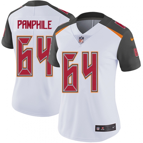 Women's Nike Tampa Bay Buccaneers #64 Kevin Pamphile White Vapor Untouchable Limited Player NFL Jersey - Ujersey
