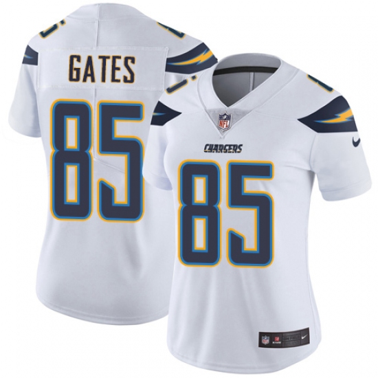 Women's Nike Los Angeles Chargers #85 Antonio Gates Elite White NFL Jersey - Ujersey