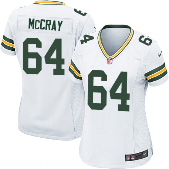 Women's Nike Green Bay Packers #64 Justin McCray Game White NFL Jersey - Ujersey