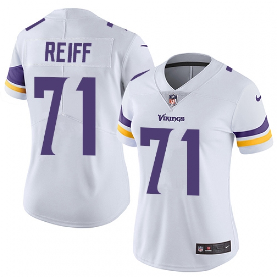 Women's Nike Minnesota Vikings #71 Riley Reiff Elite White NFL Jersey - Ujersey