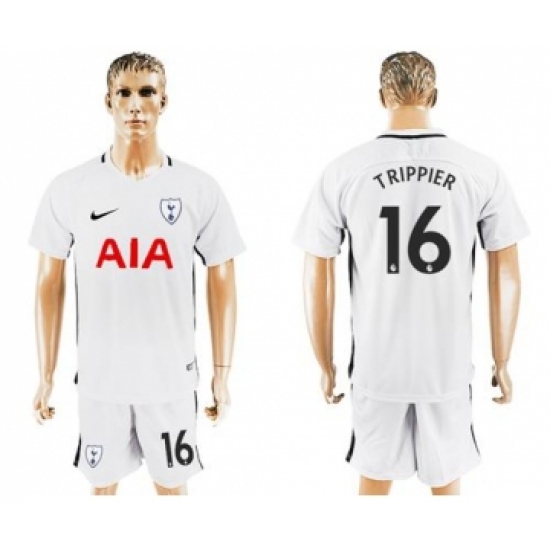 Tottenham Hotspur #16 Trippier White Home Soccer Club Jersey