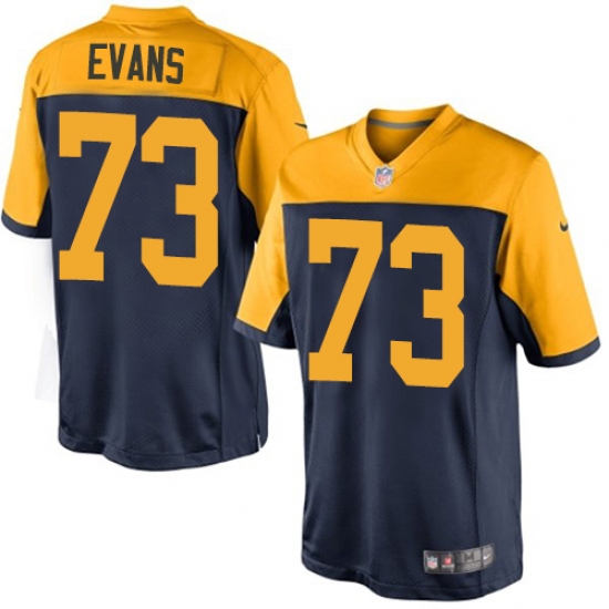 Men's Nike Green Bay Packers #73 Jahri Evans Limited Navy Blue Alternate NFL Jersey - Ujersey
