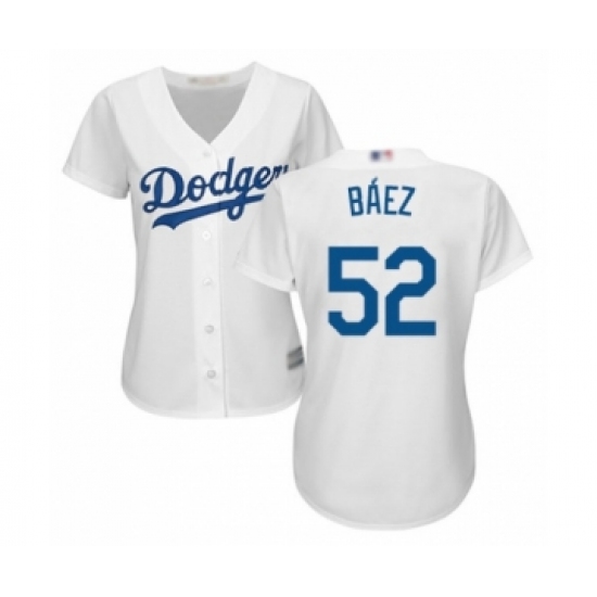 Women's Los Angeles Dodgers #52 Pedro Baez Authentic White Home Cool Base Baseball Player Jersey - Ujersey