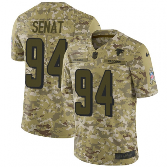 Youth Nike Atlanta Falcons #94 Deadrin Senat Limited Camo 2018 Salute to Service NFL Jersey - Ujersey
