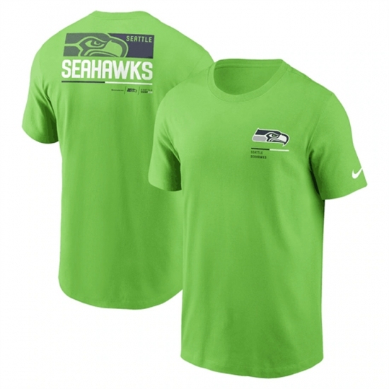 Men's Seattle Seahawks Green Team Incline T Shirt - Ujersey