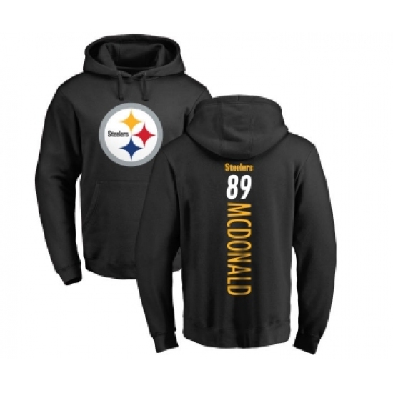 Football Pittsburgh Steelers #89 Vance McDonald Black Backer Pullover Hoodie - Ujersey
