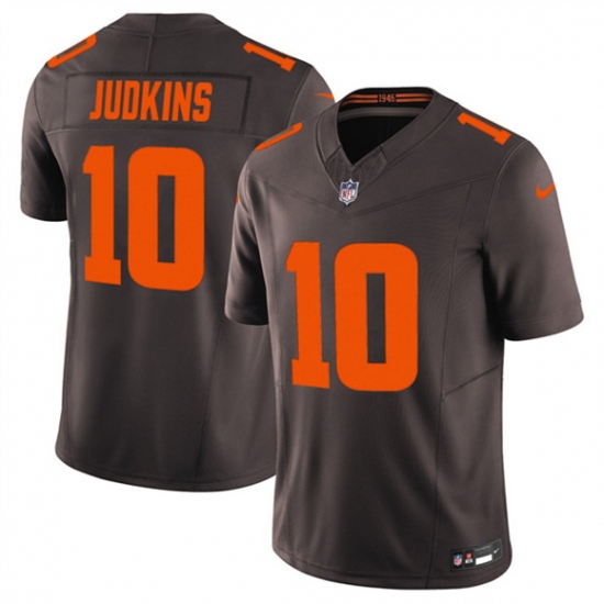 Men's Cleveland Browns #10 Quinshon Judkins Brown 2025 F.U.S.E. Alpha Dawg Limited Football Stitched Jersey - Ujersey