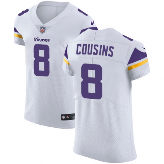 Men's Nike Minnesota Vikings #8 Kirk Cousins White Vapor Untouchable Elite Player NFL Jersey - Ujersey
