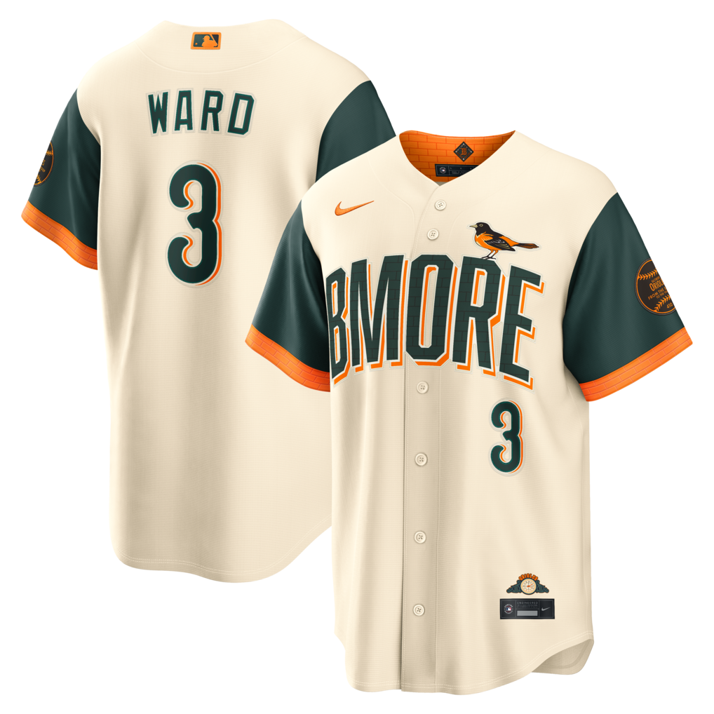 Men's Baltimore Orioles Taylor Ward Nike Cream 2026 City Connect Stadium Jersey - ujerseystore