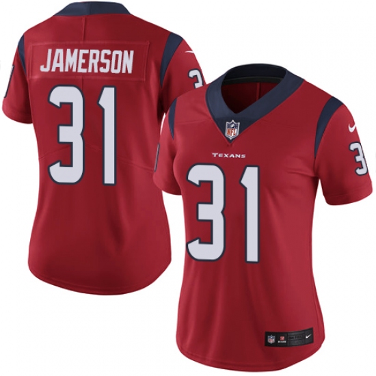 Women's Nike Houston Texans #31 Natrell Jamerson Red Alternate Vapor Untouchable Limited Player NFL Jersey - Ujersey