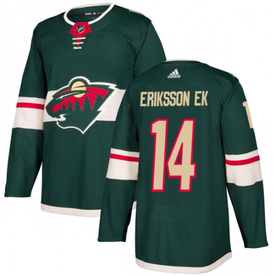 Youth Adidas Minnesota Wild #14 Joel Eriksson Ek Authentic Green Home NHL Jersey - Ujersey