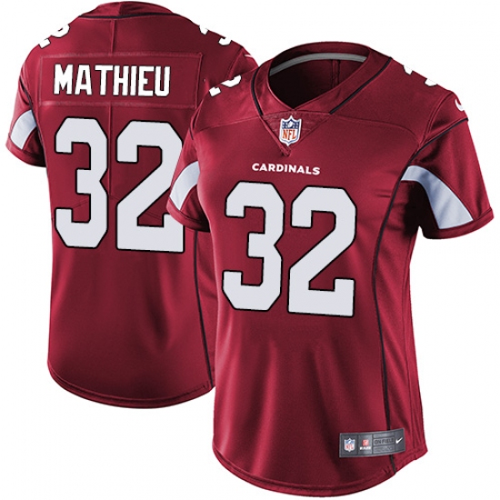 Women's Nike Arizona Cardinals #32 Tyrann Mathieu Red Team Color Vapor Untouchable Limited Player NFL Jersey - Ujersey