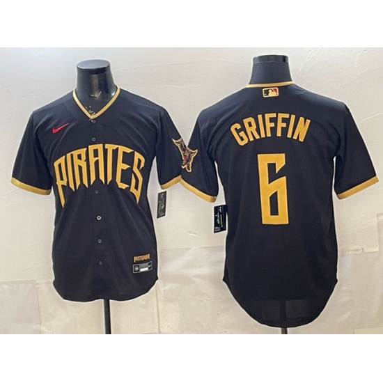 Men's Pittsburgh Pirates #6 Konnor Griffin Black 2026 City Connect Stadium Stitched Baseball Jersey - Ujersey