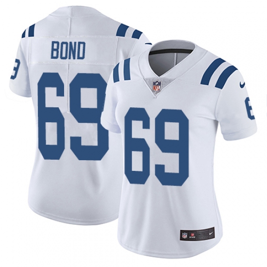 Women's Nike Indianapolis Colts #69 Deyshawn Bond White Vapor Untouchable Elite Player NFL Jersey - Ujersey