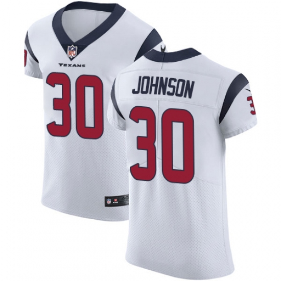 Men's Nike Houston Texans #30 Kevin Johnson White Vapor Untouchable Elite Player NFL Jersey - Ujersey