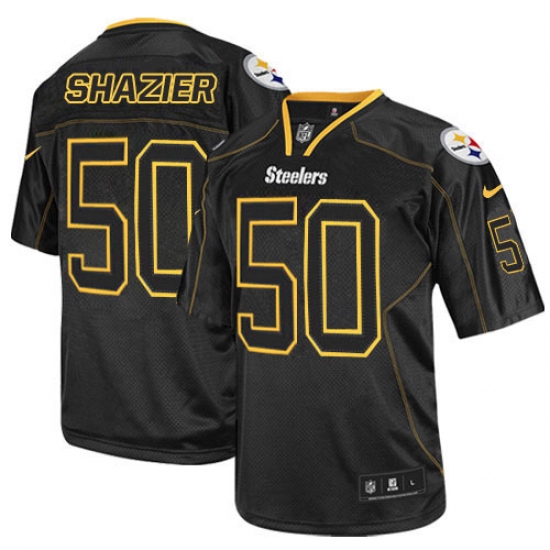 Men's Nike Pittsburgh Steelers #50 Ryan Shazier Elite Lights Out Black NFL Jersey - Ujersey