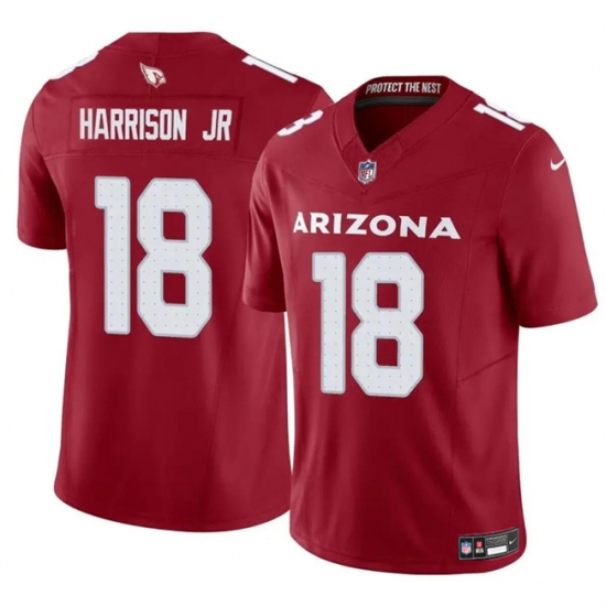 Men's Arizona Cardinals #18 Marvin Harrison Jr Red 2024 Draft F.U.S.E. Vapor Untouchable Limited Football Stitched Jersey - Ujersey