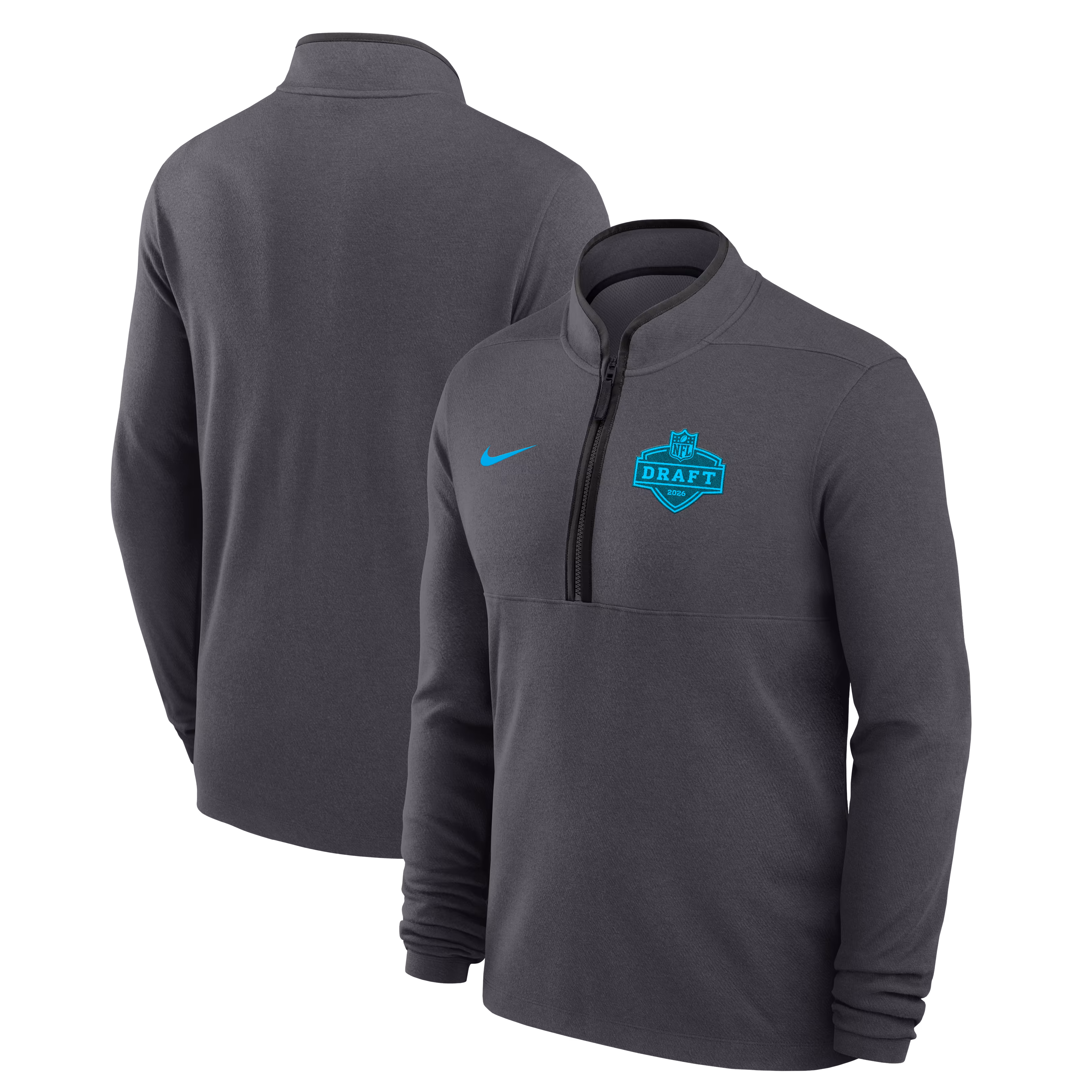 Men's  Nike Gray 2026 NFL Draft Half-Zip Pullover - Ujersey