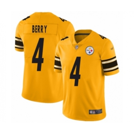 Men's Pittsburgh Steelers #4 Jordan Berry Limited Gold Inverted Legend Football Jersey - Ujersey