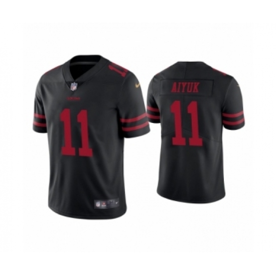 Men's San Francisco 49ers #11 Brandon Aiyuk 2020 Black Vapor Untouchable Limited Player Football Jersey - Ujersey