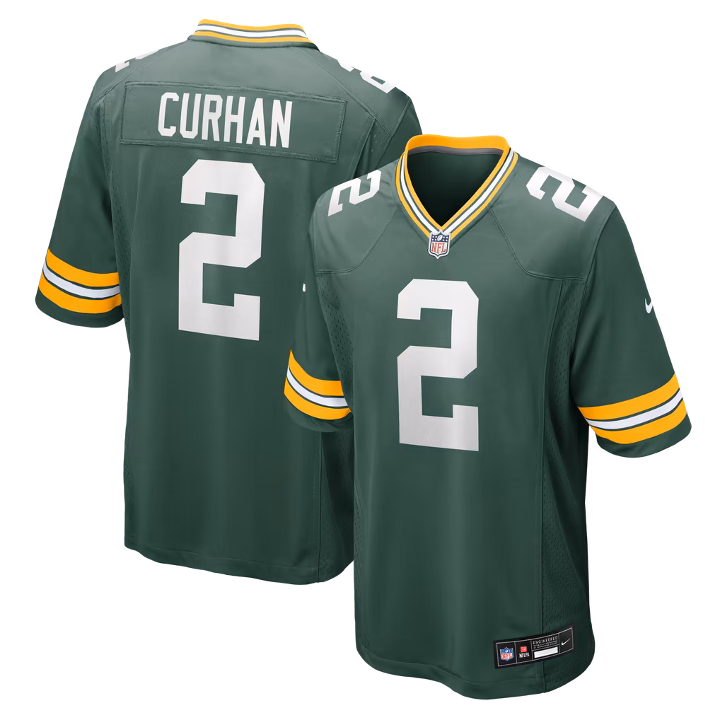 Men's Green Bay Packers Jake Curhan Nike Green Team Game Jersey