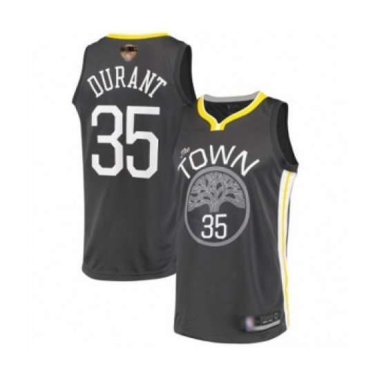 Youth Golden State Warriors #35 Kevin Durant Swingman Black 2019 Basketball Finals Bound Basketball Jersey - Statement Edition - Ujersey