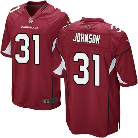 Men's Nike Arizona Cardinals #31 David Johnson Game Red Team Color NFL Jersey - Ujersey
