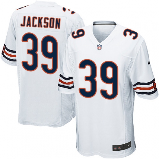 Men's Nike Chicago Bears #39 Eddie Jackson Game White NFL Jersey - Ujersey
