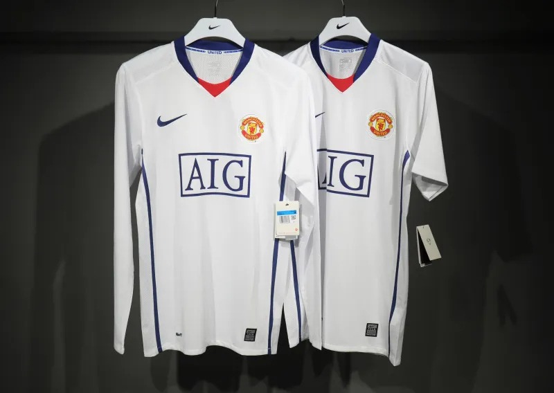 Manchester United Retro  Away Long Sleeve Football Jersey Shirt 2008/09