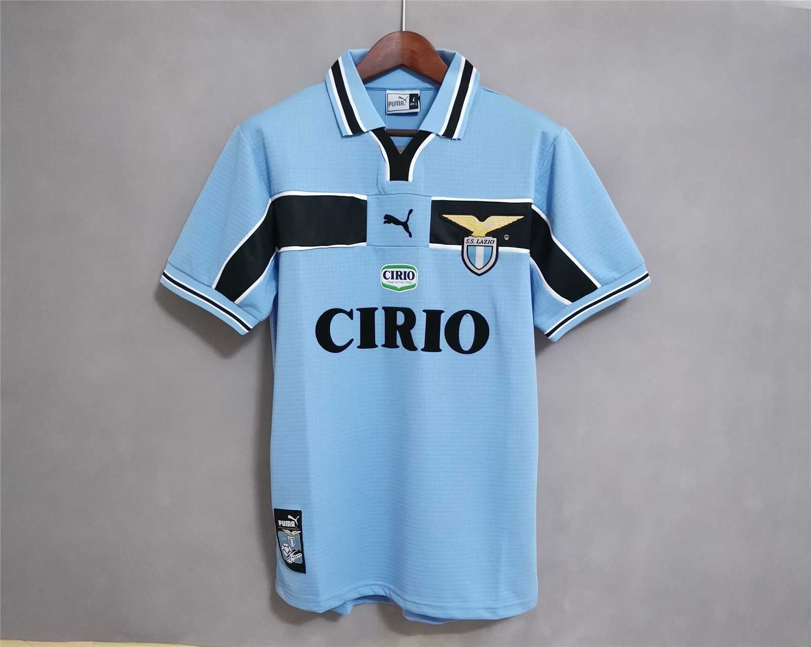 Lazio Retro Soccer Jersey Home Custom Shirt 1998/99 - ujerseystore