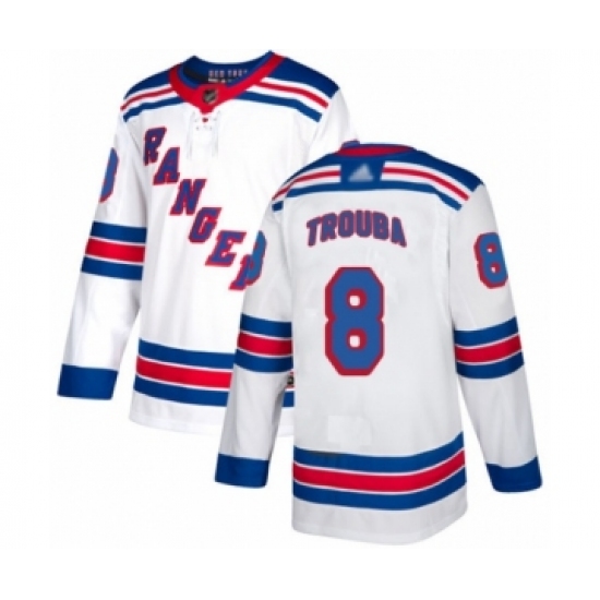 Youth New York Rangers #8 Jacob Trouba Authentic White Away Hockey Jersey - Ujersey