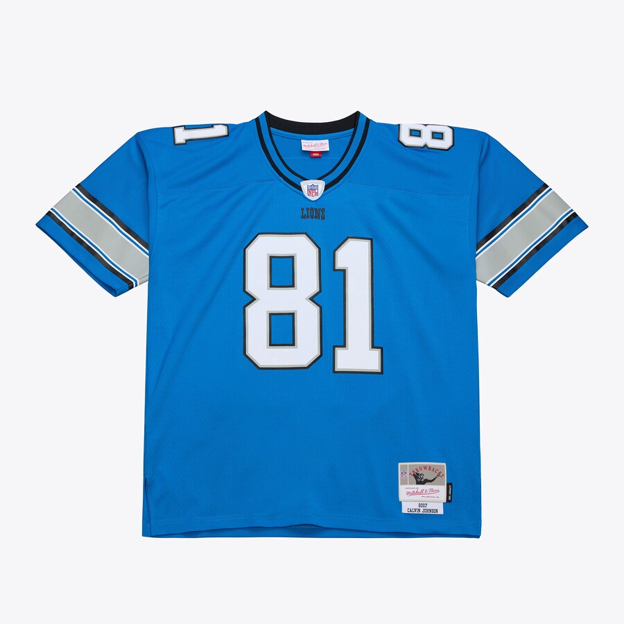 Men's Detroit Lions Calvin Johnson Mitchell & Ness Blue 2007 Legacy Replica Jersey - Ujersey